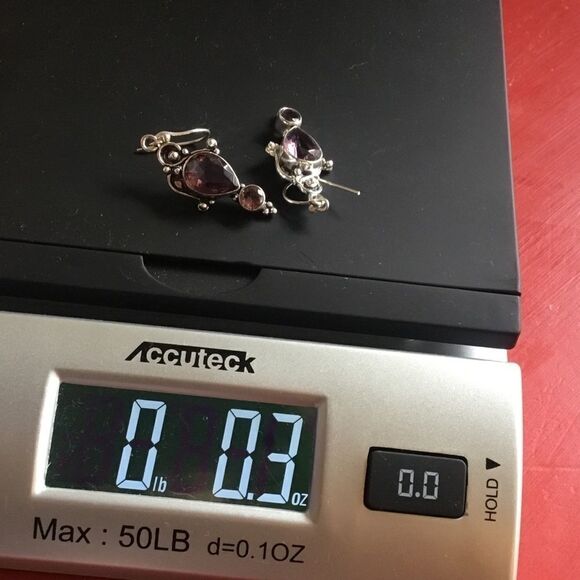 NWOT. Sterling Silver Amethyst Earrings - Picture 16 of 16